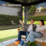 Smart Motorized Outdoor Shades 5% Openness