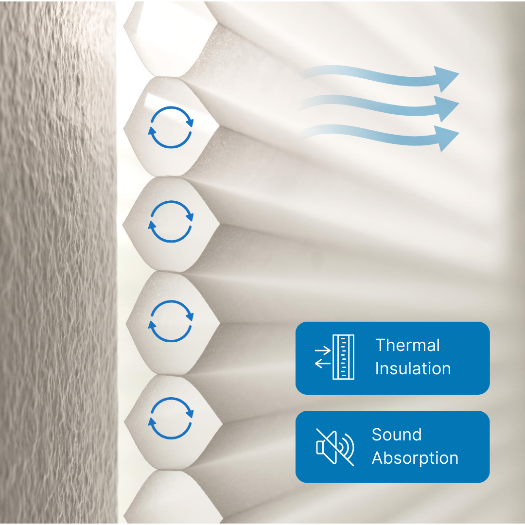 Motorized Blackout Cellular Shades Hex